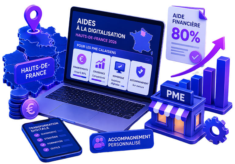 Aides à la digitalisation en Hauts-de-France 2026 : le guide pour les PME calaisiens